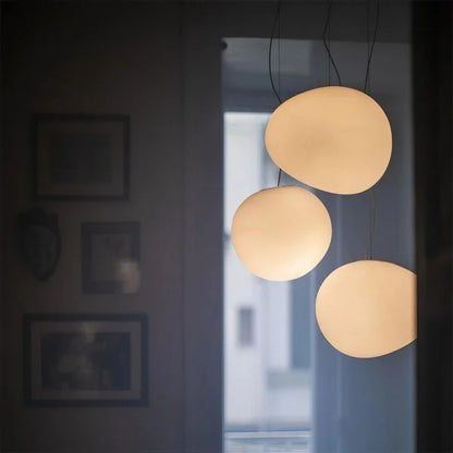 Frosted Glass Globe Ceiling Fixture with Adjustable Cord for Dining Room Kitchen Island Bedroom Hallway Overhead Lighting Modern Iron Accent