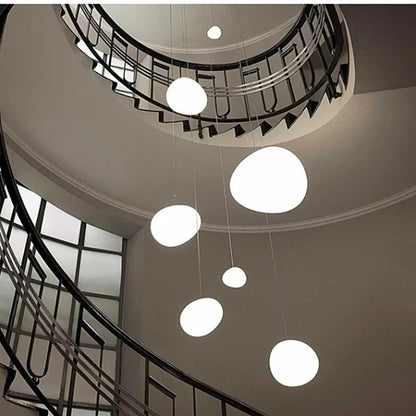 Frosted Glass Globe Ceiling Fixture with Adjustable Cord for Dining Room Kitchen Island Bedroom Hallway Overhead Lighting Modern Iron Accent