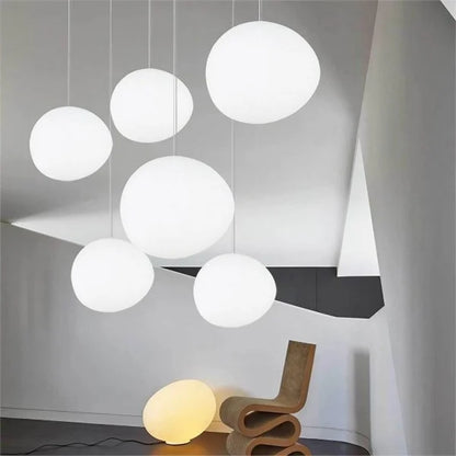 Frosted Glass Globe Ceiling Fixture with Adjustable Cord for Dining Room Kitchen Island Bedroom Hallway Overhead Lighting Modern Iron Accent