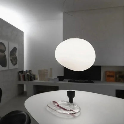 Frosted Glass Globe Ceiling Fixture with Adjustable Cord for Dining Room Kitchen Island Bedroom Hallway Overhead Lighting Modern Iron Accent