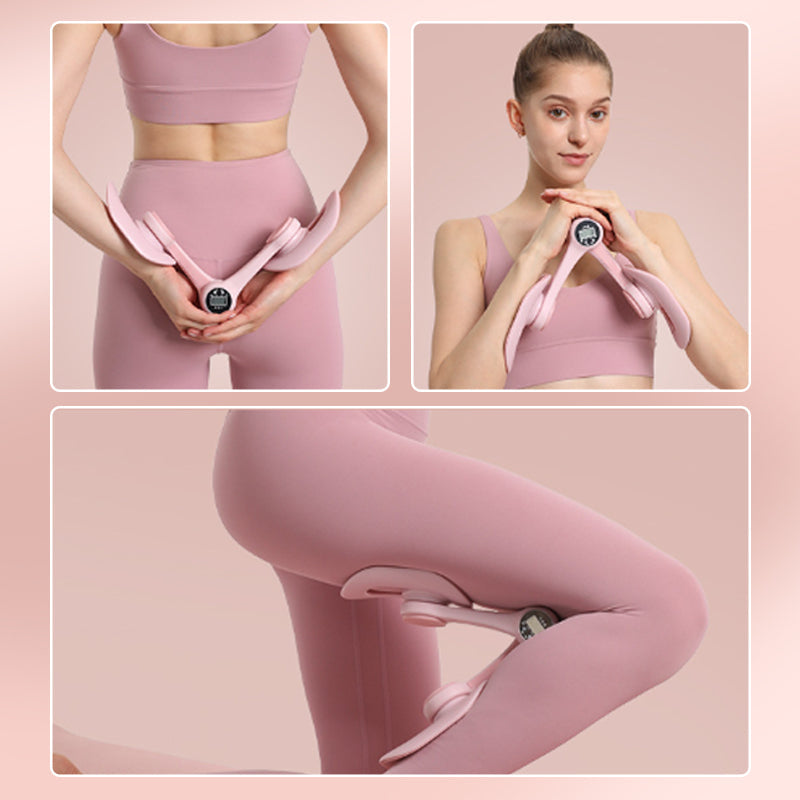 Inner Thigh Exerciser with Digital Counter – Hip Toning Equipment for Women – Adjustable Resistance Home Gym Tool – Strengthens Core and Low