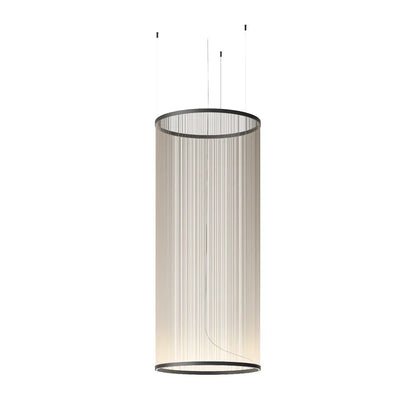 Clustered Drop Lights with Fabric Shades for Kitchen Islands & Dining Tables – Adjustable Cable Heights, Integrated LED, Warm or Cool White