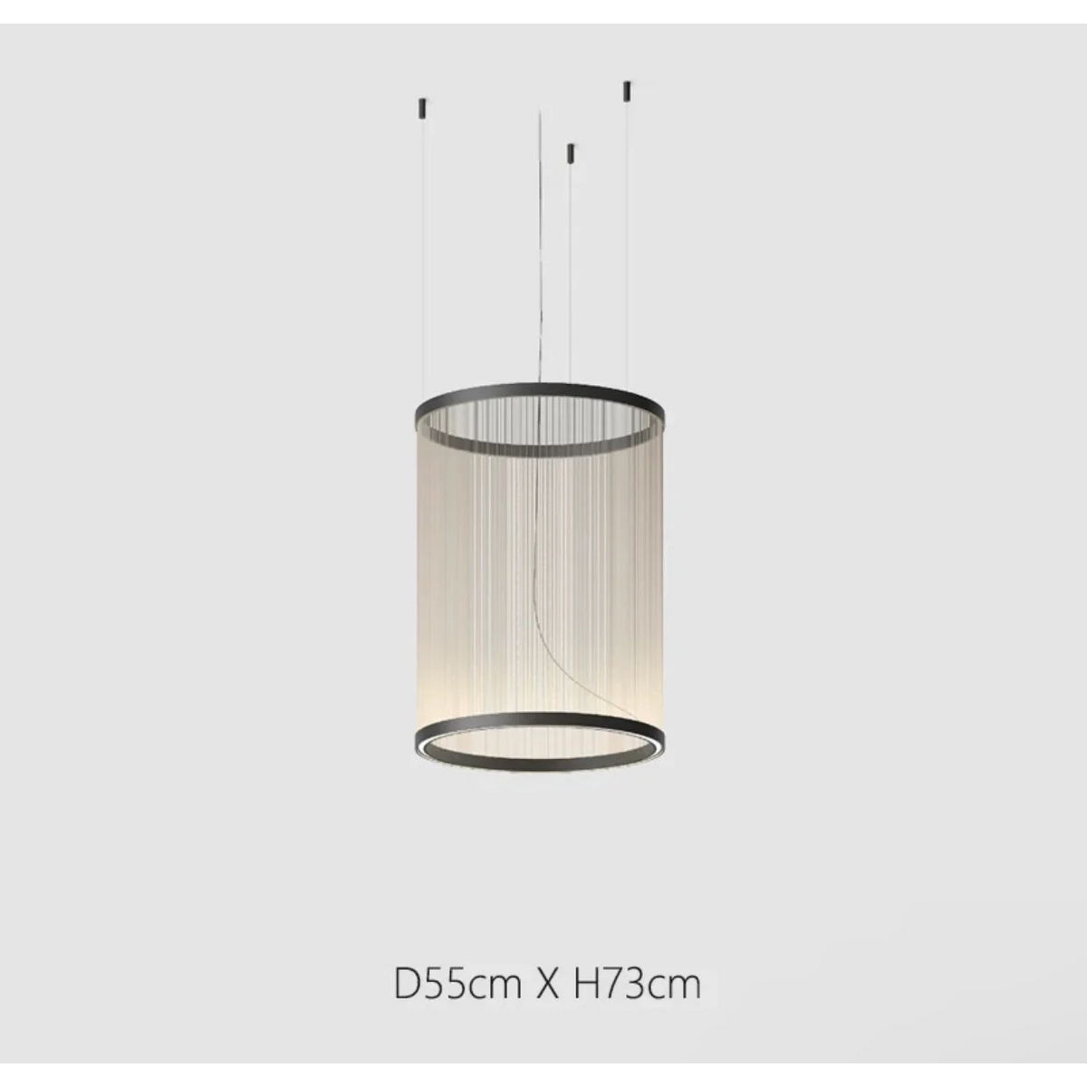 Clustered Drop Lights with Fabric Shades for Kitchen Islands & Dining Tables – Adjustable Cable Heights, Integrated LED, Warm or Cool White