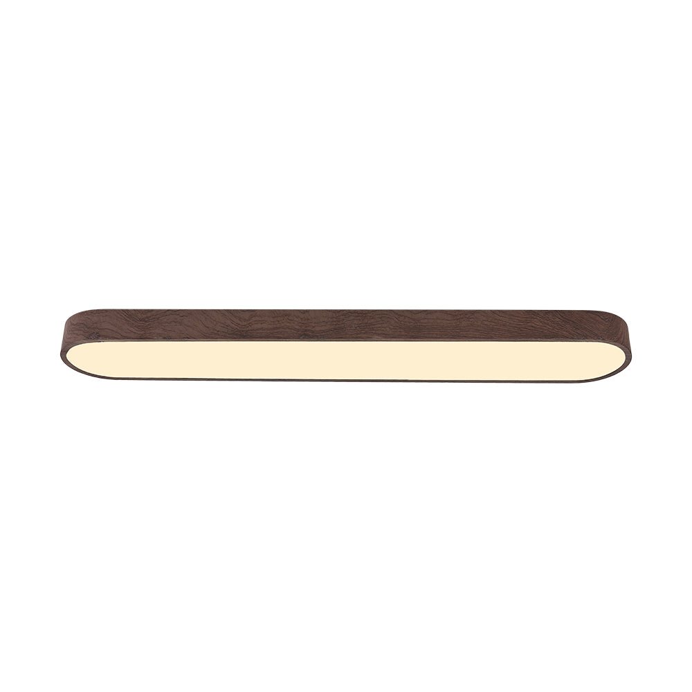 Ortekor Nordic Glow | Flush Mount Ceiling Light with Wood Accent | Elegant Oval Design for Cozy Ambient Lighting