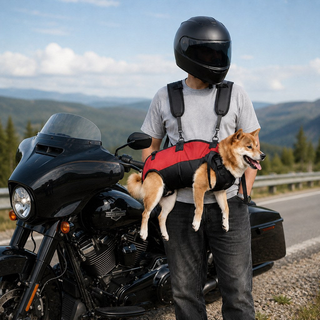 Ortekor Hands-Free Dog Carrier Harness Backpack for Walks, Hiking & Travel — Carry Tired Small & Medium Dogs Comfortably
