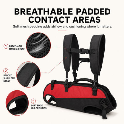 Ortekor Hands-Free Dog Carrier Harness Backpack for Walks, Hiking & Travel — Carry Tired Small & Medium Dogs Comfortably