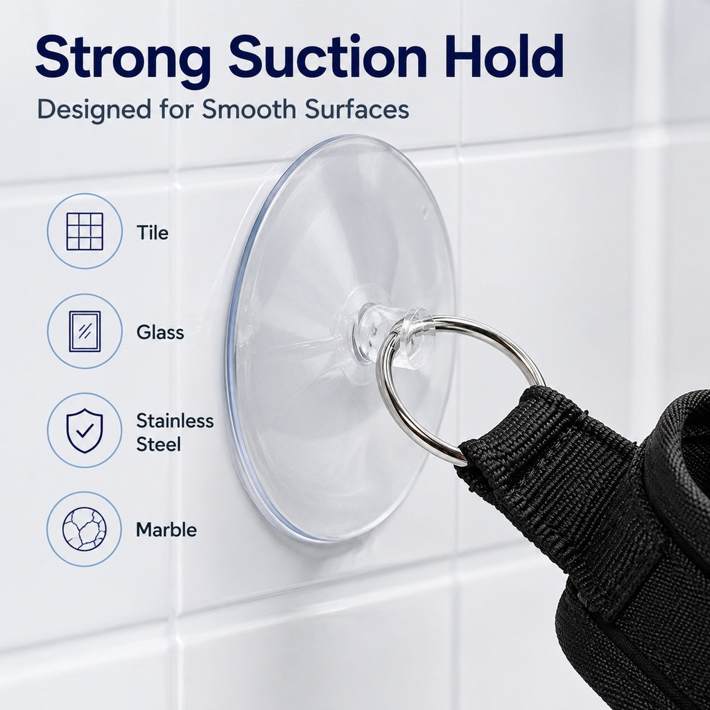 Ortekor Pet Bathing Restraint with Suction Cup for Cats & Small Dogs - Hands-Free Grooming Collar to Help Prevent Escapes During Bath Time