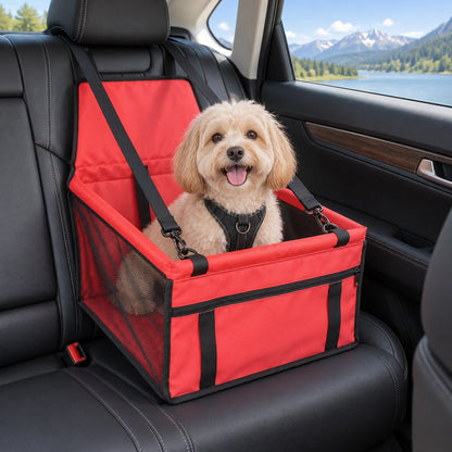 Ortekor Pet Car Booster Seat for Small Dogs and Cats - Stable Travel Seat to Reduce Roaming in Front and Rear Seats