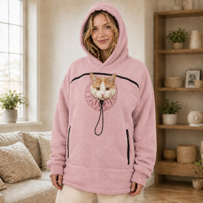 Ortekor Hands-Free Pet Carrier Hoodie – Cozy Front Pouch for Cats & Small Dogs at Home & Everyday Outings