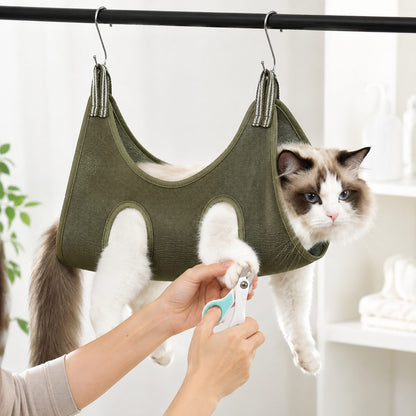 Ortekor Pet Grooming Sling Bag for Cats & Small Dogs - Easier Nail Trims, Paw Care & Bath Time at Home