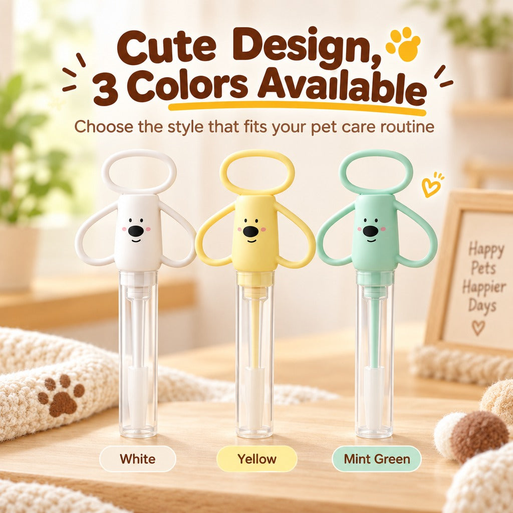 Ortekor Pet Pill Dispenser for Cats and Dogs - Easy At-Home Medicine Feeder with Soft Silicone Tips