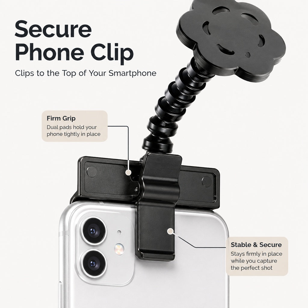Ortekor Pet Selfie Clip for Cat & Dog Photos - Treat Holder Phone Attachment for Pets That Won't Look
