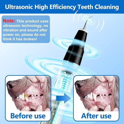 Ultrasonic Dog & Cat Dental Scaler for Home Use – Rechargeable Pet Tooth Cleaning Tool for Tartar & Plaque