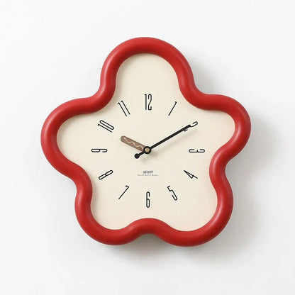 Decorative Blossom Wall Clock with Swinging Pendulum – Quiet Quartz Movement for Bedroom, Living Room & Home Office