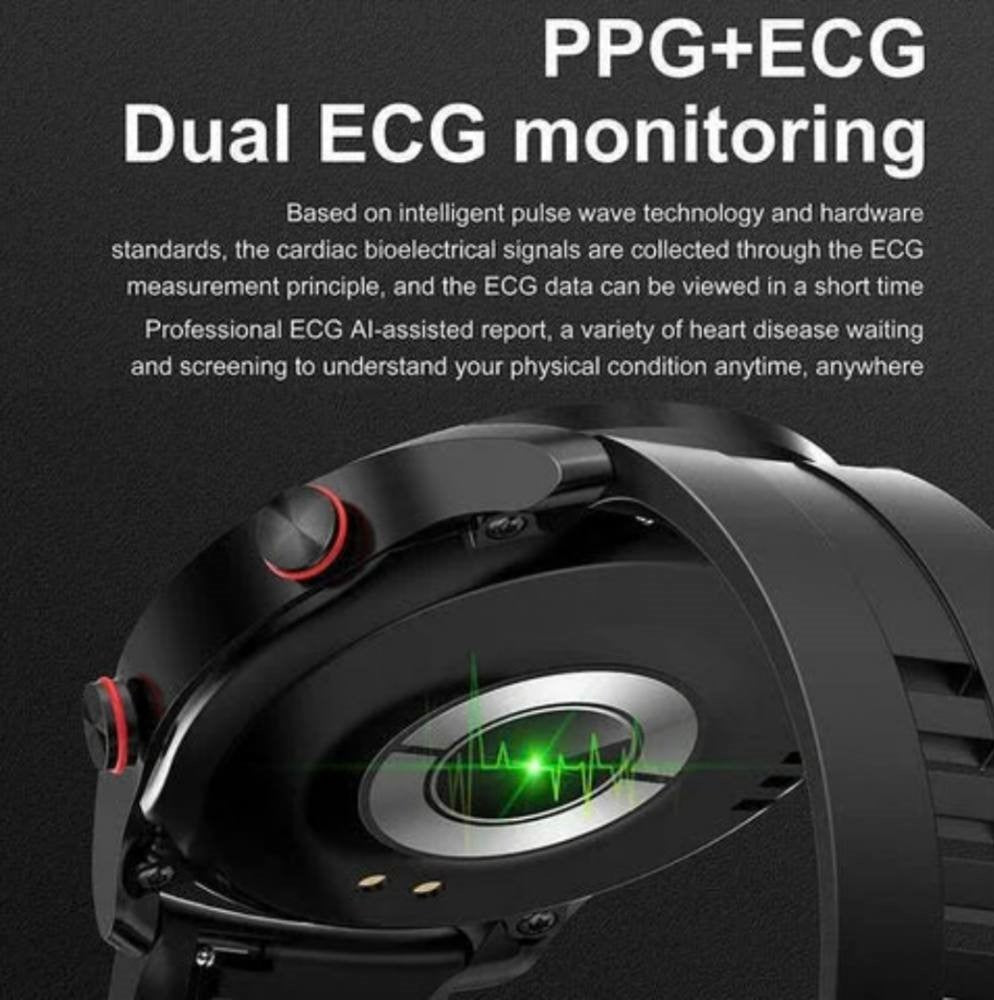 Reloj inteligente prémium de fitness con monitor de ritmo cardíaco