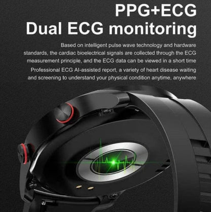 Reloj inteligente prémium de fitness con monitor de ritmo cardíaco
