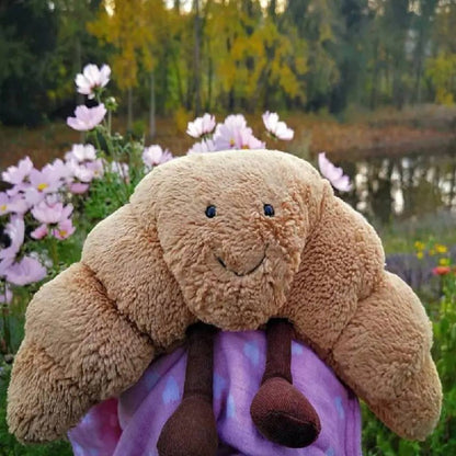 Almohada suave con forma de bollo, de peluche de 33 cm para abrazar