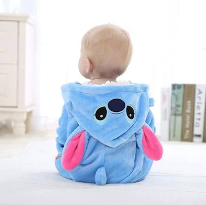 Pijama Enterizo Cálido de Forro Polar con Animales para Niños