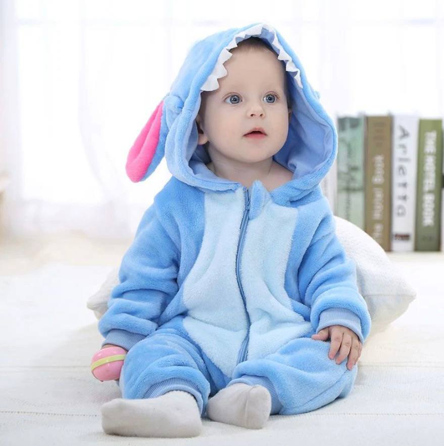 Pijama Enterizo Cálido de Forro Polar con Animales para Niños