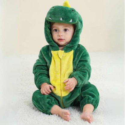 Pijama Enterizo Cálido de Forro Polar con Animales para Niños