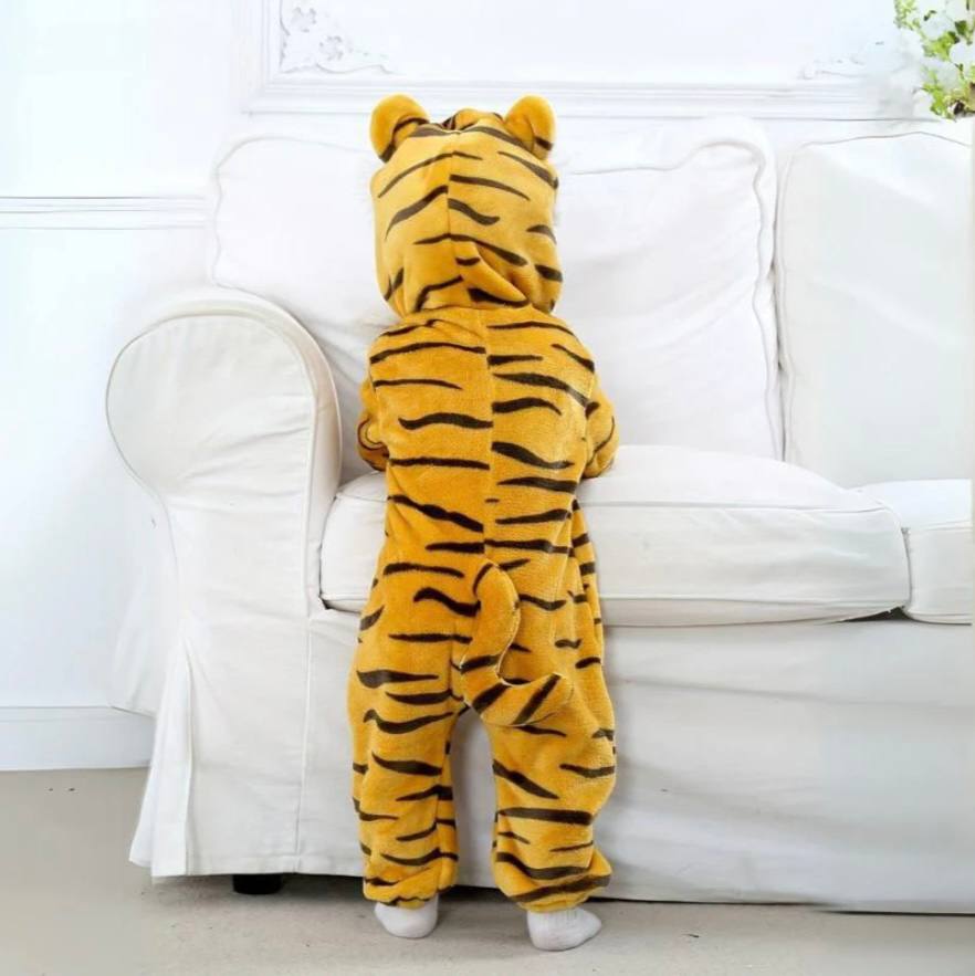 Pijama Enterizo Cálido de Forro Polar con Animales para Niños