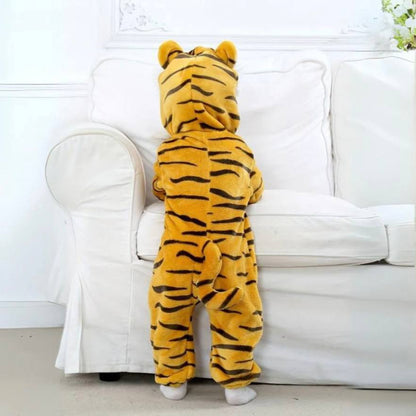 Pijama Enterizo Cálido de Forro Polar con Animales para Niños