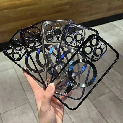 Funda Protectora Delgada para Teléfono con Acento de Metal de Lujo