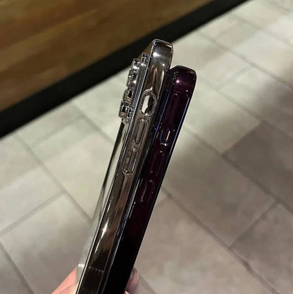 Funda Protectora Delgada para Teléfono con Acento de Metal de Lujo