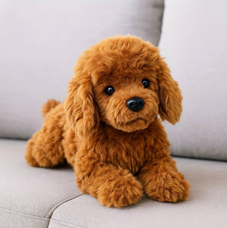 Juguete de peluche suave y abrazable con forma de perro-oso para niños