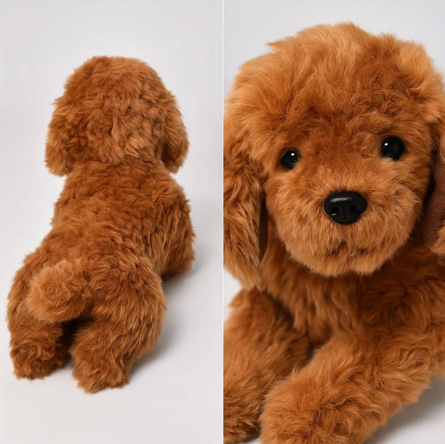 Juguete de peluche suave y abrazable con forma de perro-oso para niños