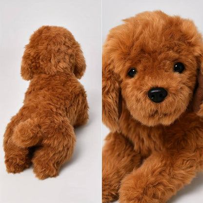Juguete de peluche suave y abrazable con forma de perro-oso para niños