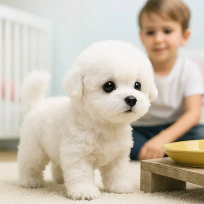 Juguete de peluche suave y realista para niños con forma de perro