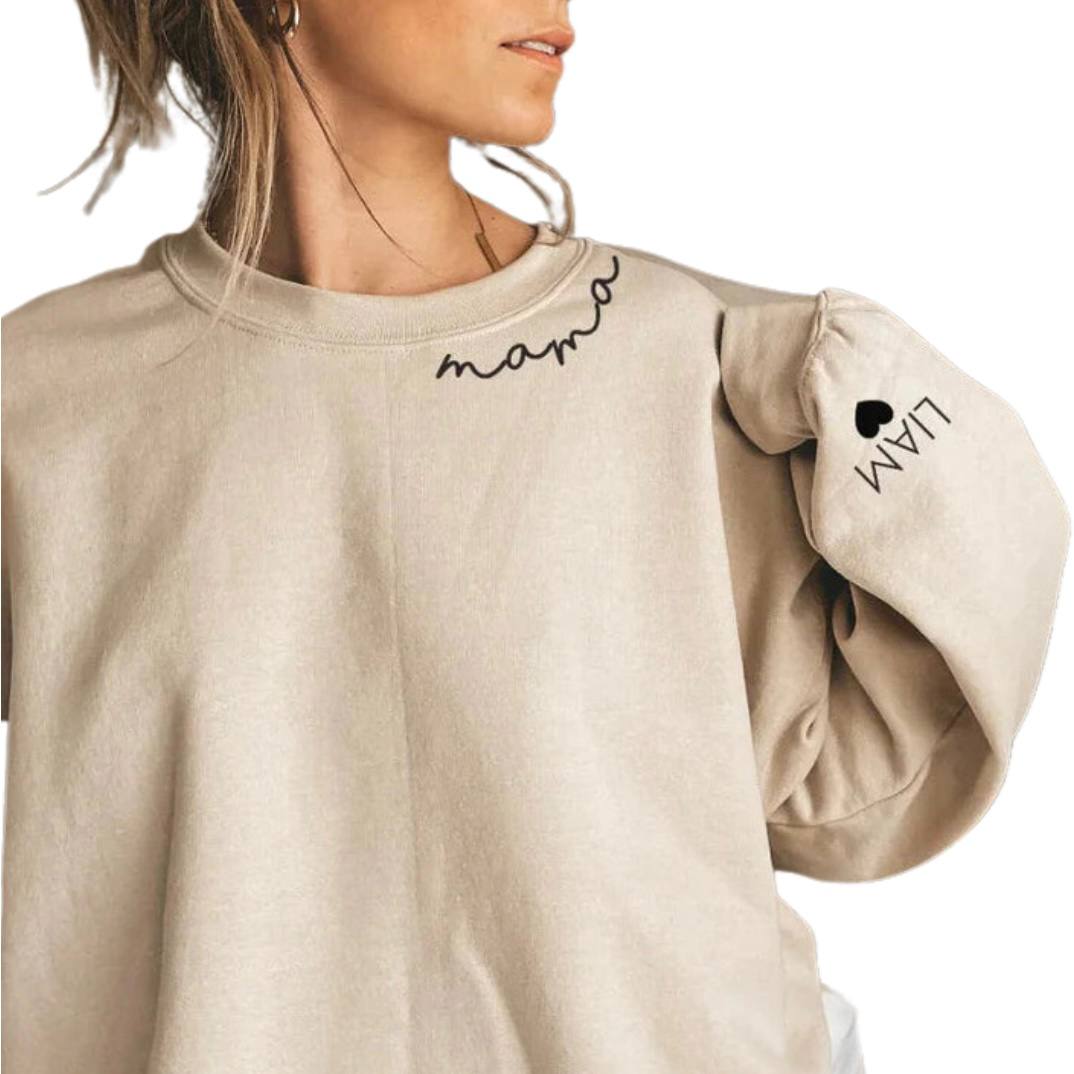 Sudadera personalizable con nombre en la manga