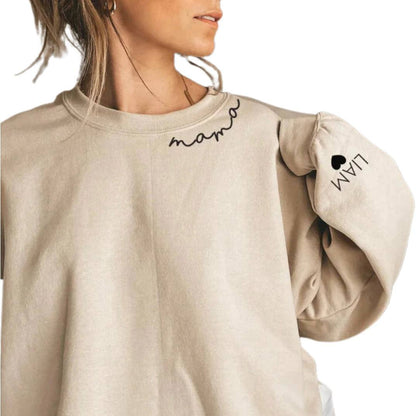 Sudadera personalizable con nombre en la manga