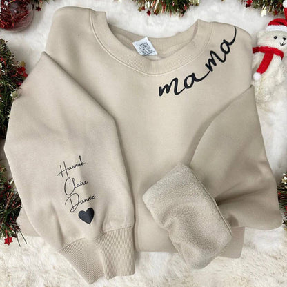 Customizable Sweatshirt with Name on Sleeve - Ortekor