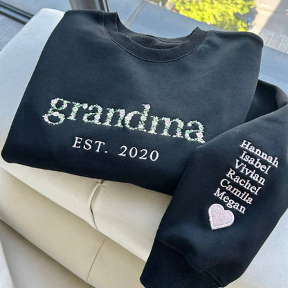 Sudadera personalizable para mamá con estampado floral