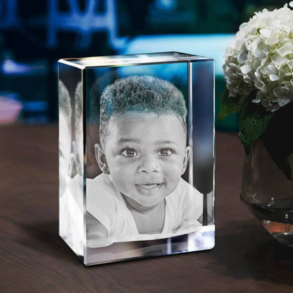 Marco de fotos de cristal personalizable para conmemorar a mascotas