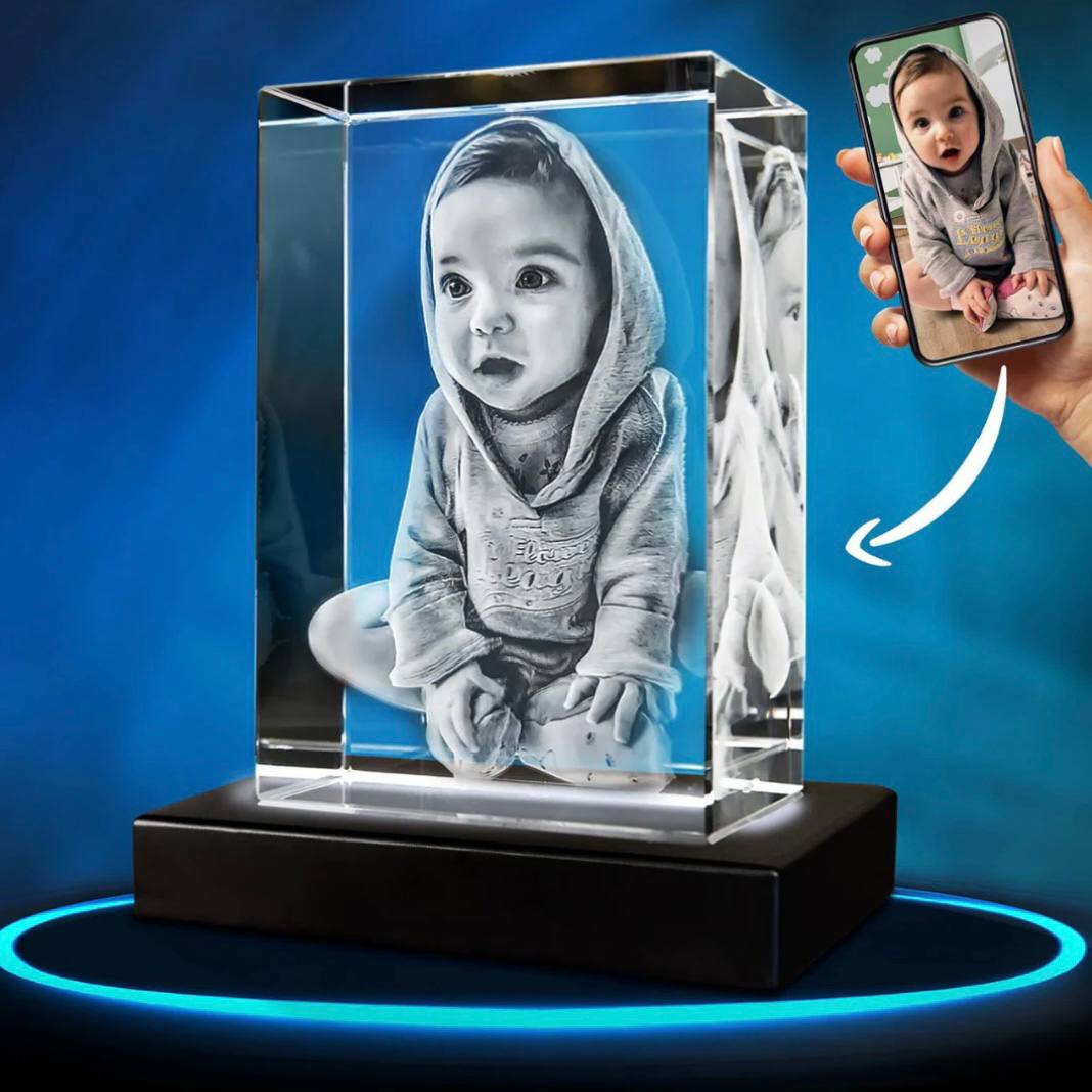 Marco de fotos de cristal personalizable para conmemorar a mascotas