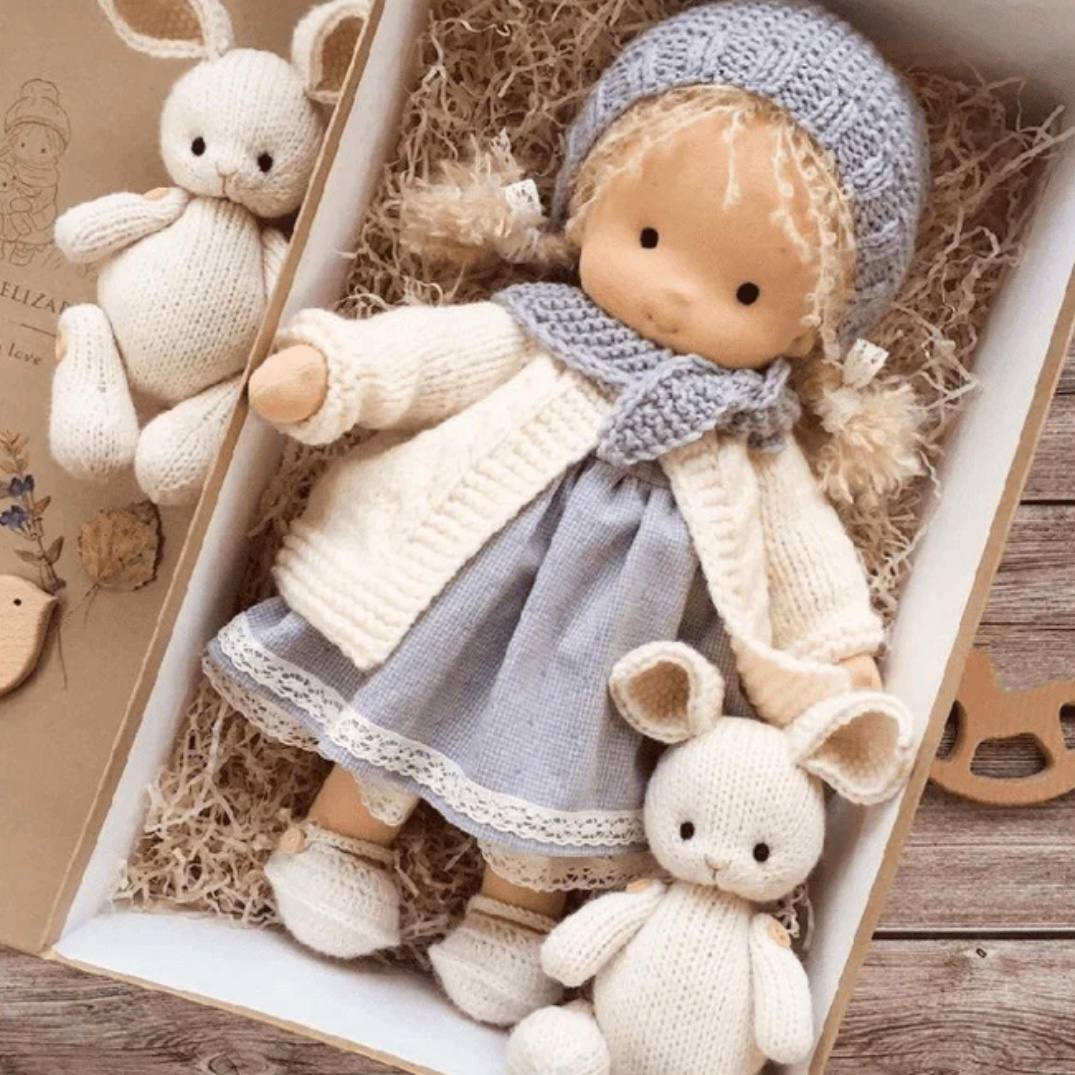 Muñeca Artesanal de Algodón Natural, Juguete de Juego Suave