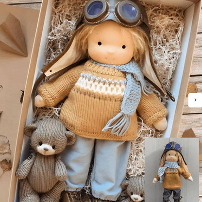 Muñeca Artesanal de Algodón Natural, Juguete de Juego Suave