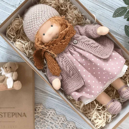 Muñeca Artesanal de Algodón Natural, Juguete de Juego Suave