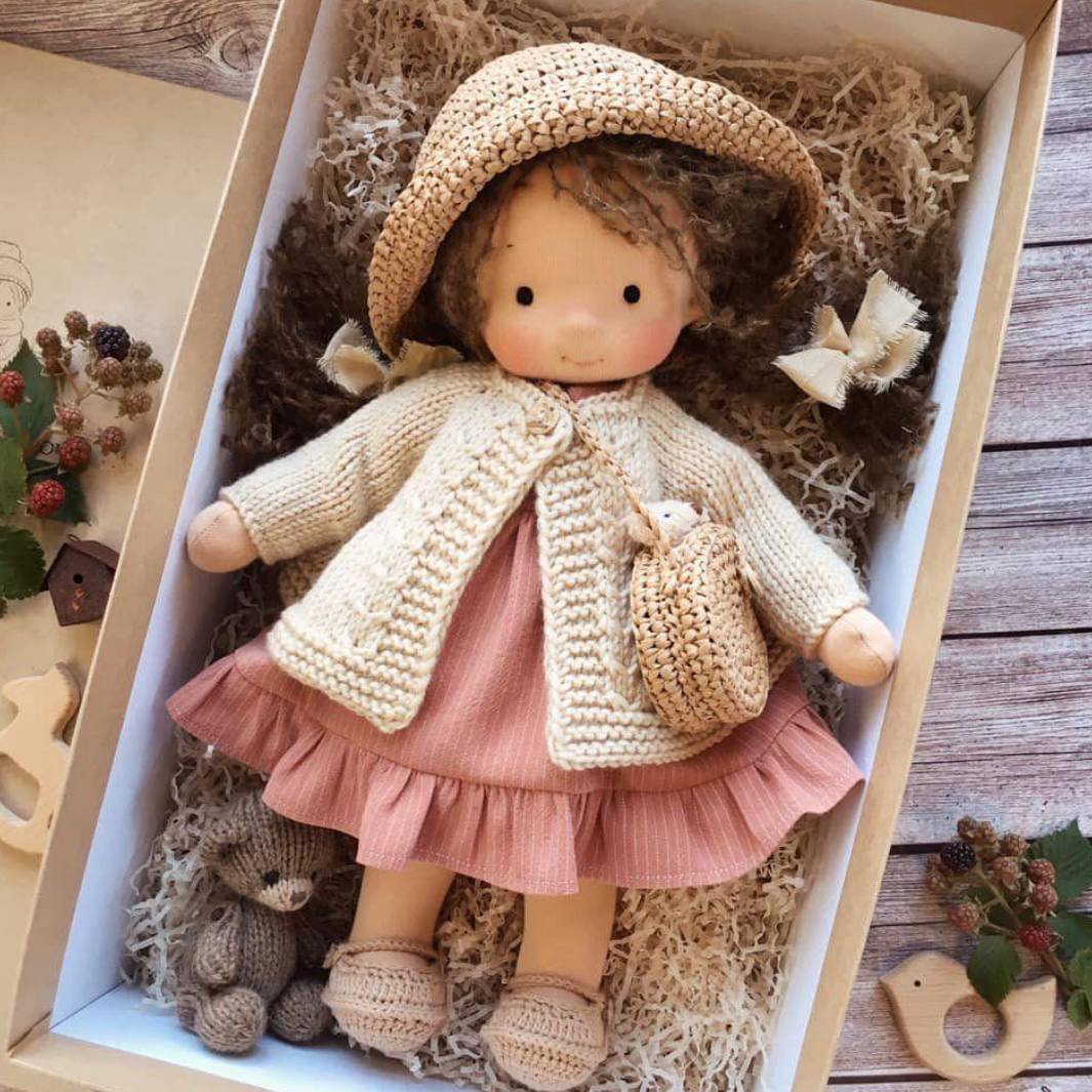 Muñeca Artesanal de Algodón Natural, Juguete de Juego Suave
