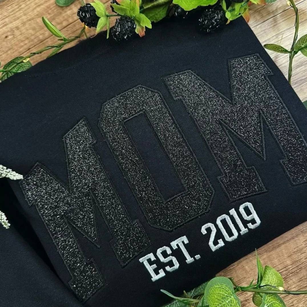 Sudadera Personalizable para Mamá con Texto Brillante Personalizado