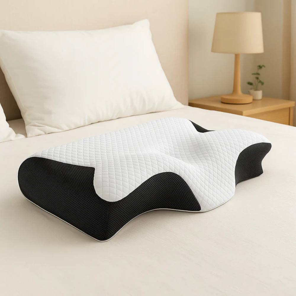Almohada cervical contorneada para un sueño confortable