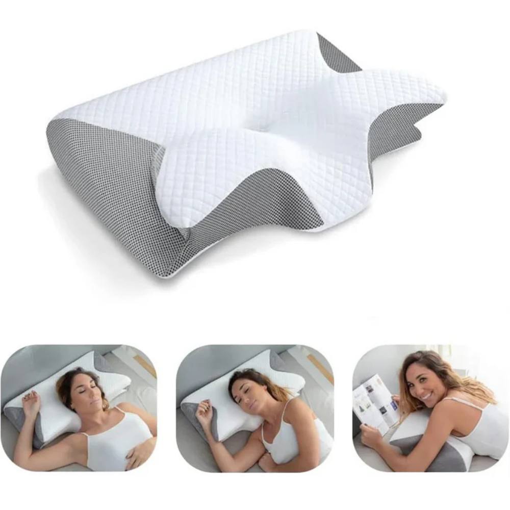 Almohada cervical contorneada para un sueño confortable
