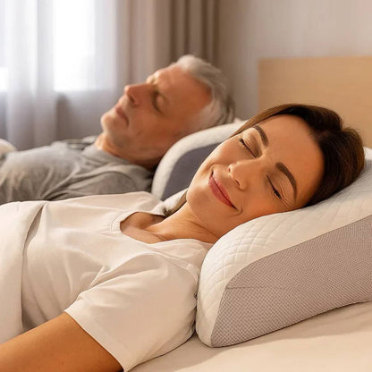 Almohada cervical contorneada para un sueño confortable