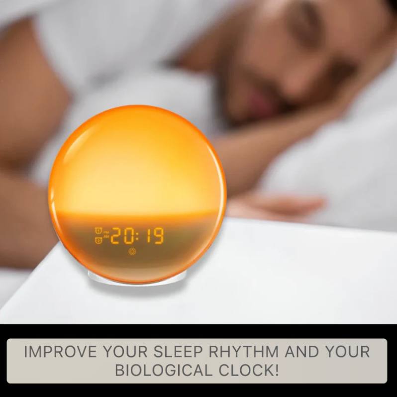 Reloj despertador inteligente con luz Smart Wake Up, Bluetooth y USB