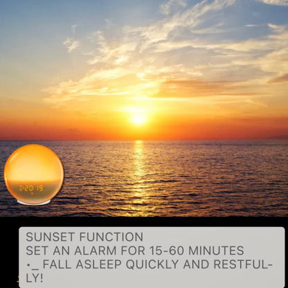 Reloj despertador inteligente con luz Smart Wake Up, Bluetooth y USB