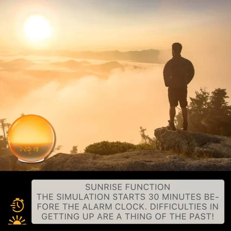Reloj despertador inteligente con luz Smart Wake Up, Bluetooth y USB