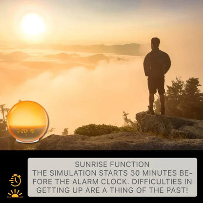 Reloj despertador inteligente con luz Smart Wake Up, Bluetooth y USB